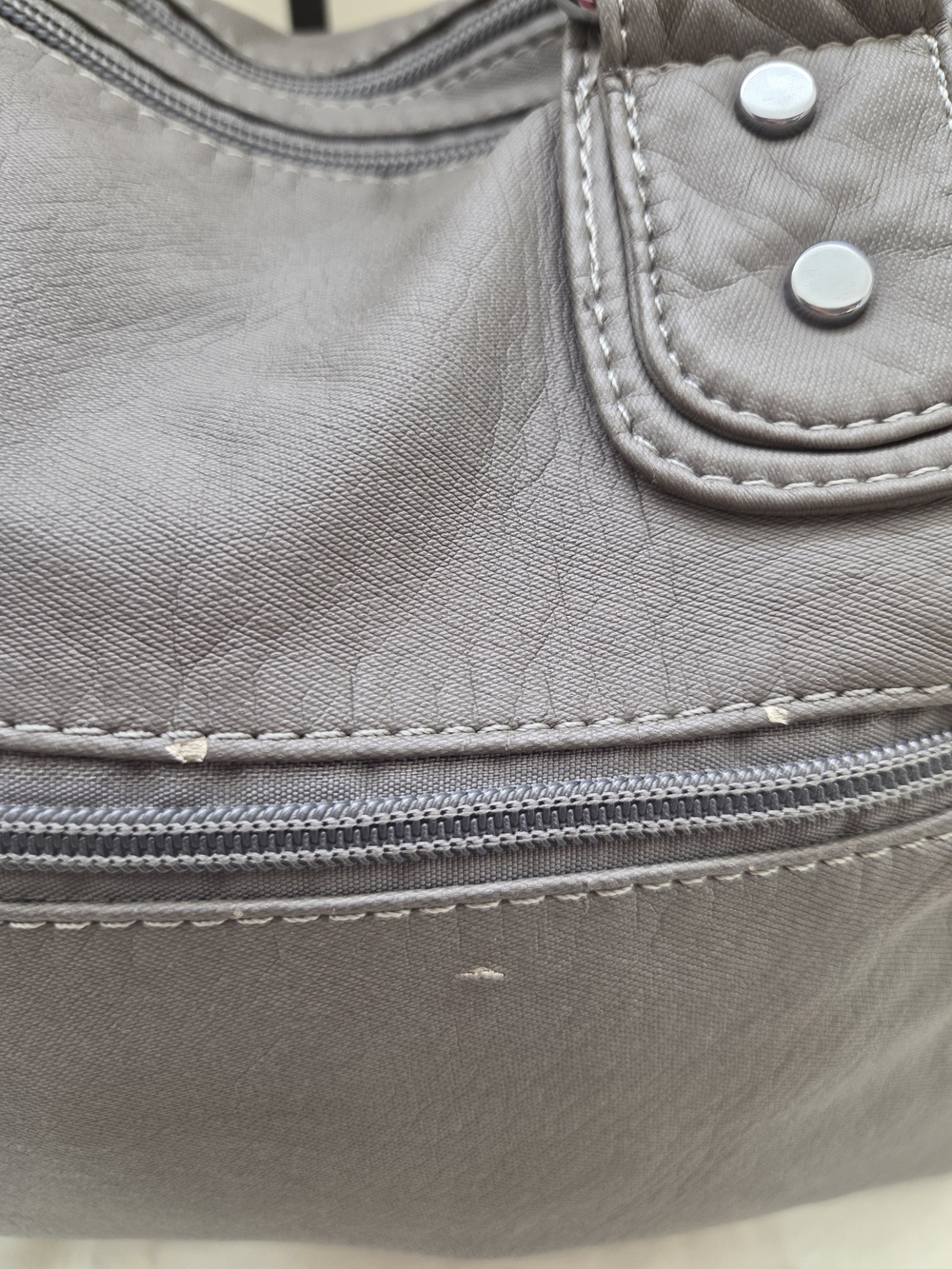 Scarleton Los Angeles Gray Large Tote | Dual Zip | Multi‑Compartment Work Bag - Picture 10 of 10